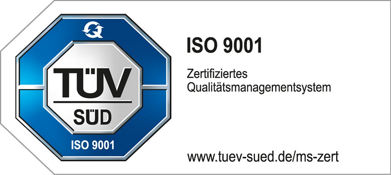 TÜV SÜD ISO 9001 Öffnet PDF Zertifikat TÜV SÜD ISO 9001
